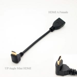UP angled Mini HDMI Male to HDMI female adapter cable